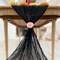 Wrapables 10Ft Bohemian Cheesecloth Gauze Table Runner for Rustic Weddings, Parties, Home Decor, Black